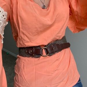 Leather belt